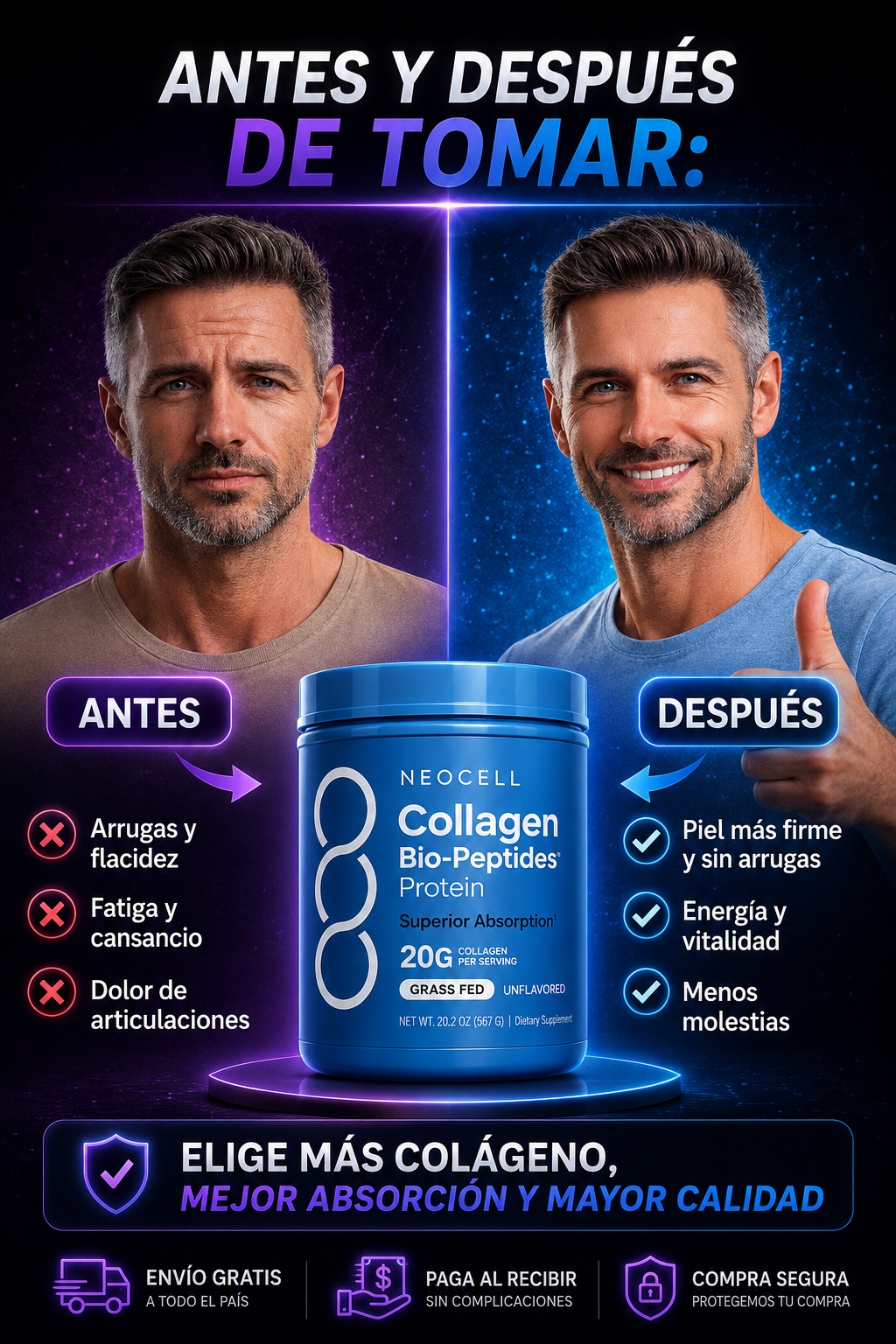 🧬 NeoCell Collagen Bio Peptides - Enfoque antiedad y Belleza ✨