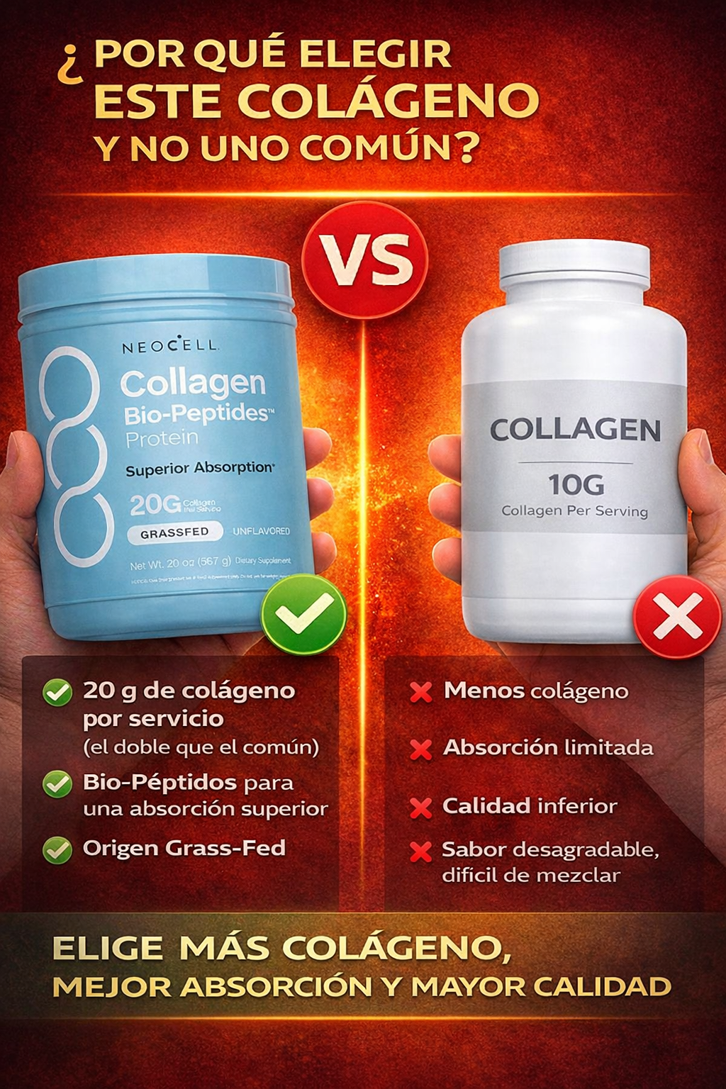 🧬 NeoCell Collagen Bio Peptides - Enfoque antiedad y Belleza ✨