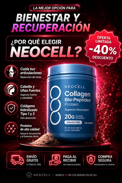 🧬 NeoCell Collagen Bio Peptides - Enfoque antiedad y Belleza ✨
